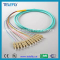 Cable de cable de remiendo Om3 de fibra óptica de 12 núcleos